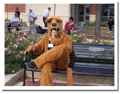 Nittany Lion Eating Ice Cream